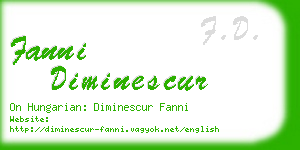 fanni diminescur business card